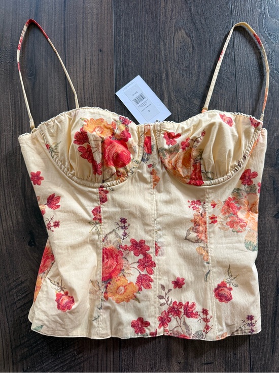 DANIELLE BERNSTEIN Tops - NWT DANIELLE BERNSTEIN Yellow Floral Bustier Camisole NO Offers